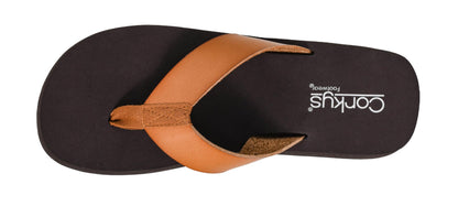 Corkys Footwear Women's Just Add Water Flip Flops - Featuring A Comfortable and Cushioned EVA Insole, A Vegan Leather Thong Strap - Casual And Comfortable