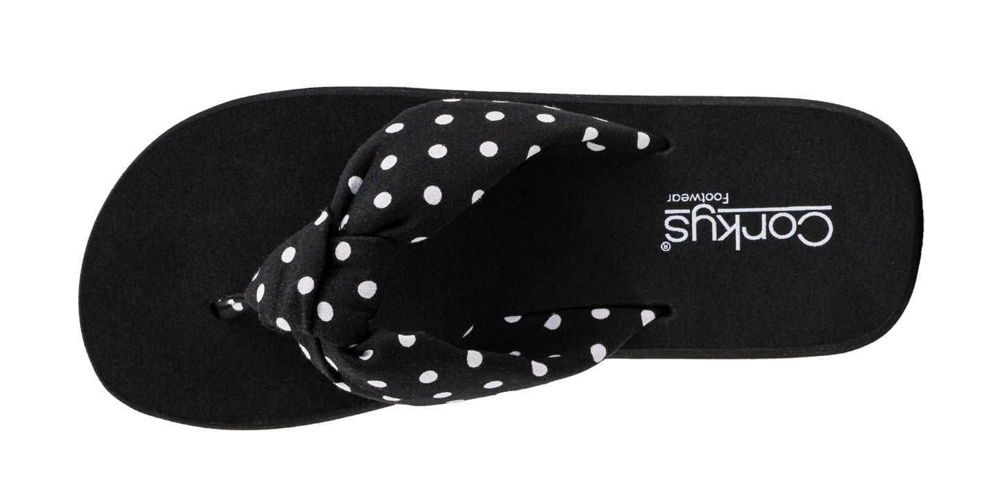 Corkys Footwear Women's You Go Girl Thong Strap Flip Flops – Featuring A Chic Knot Detail, 1.25-Inch Heel, and an EVA Cushioned insole for All-Day Wear