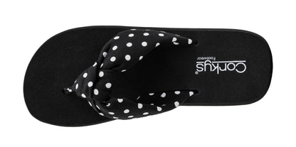 Corkys Footwear Women's You Go Girl Thong Strap Flip Flops – Featuring A Chic Knot Detail, 1.25-Inch Heel, and an EVA Cushioned insole for All-Day Wear