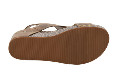 Corkys Footwear Womens Carley Wedges, Featuring Corkys EVA Foam Cushioned Insoles, A 2.5 Inch Heel, Lightweight For All Day Wear, And Hook And Loop Closure