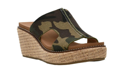 Corkys Footwear Kiss N Tell Slip-On Womens Wedges - Featuring Corkys Signature EVA Cushioned Insole for All-Day Wear, A Slip-In Design, and A Trendy 'H' Band Upper