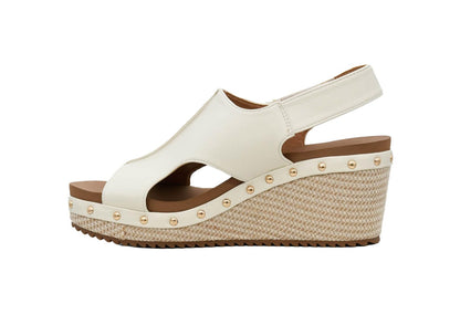 Corkys Footwear Womens For Keeps Wedges - Featuring EVA Foam Cushioned Insoles, A 2.5 Inch Heel, Lightweight For All Day Wear, Easy On And Off With The Hook And Loop Closure