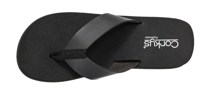 Corkys Footwear Women's Just Add Water Flip Flops - Featuring A Comfortable and Cushioned EVA Insole, A Vegan Leather Thong Strap - Casual And Comfortable