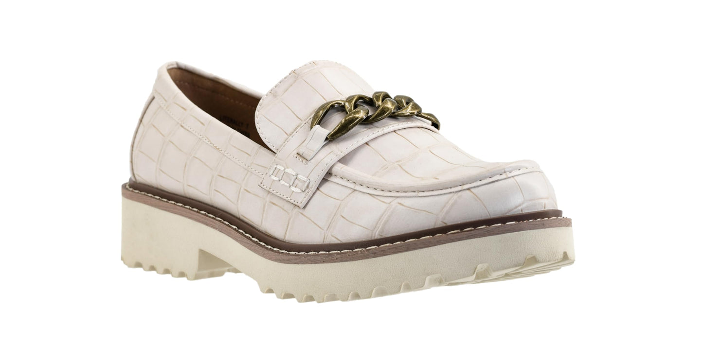 Corkys Footwear Hey Girl Women's Literally Heeled Loafer - Featuring a 1.5 Chunky Heel, A Chunky Chain Across The Upper, and A Lightly Cushioned EVA Insole for All Day Wear