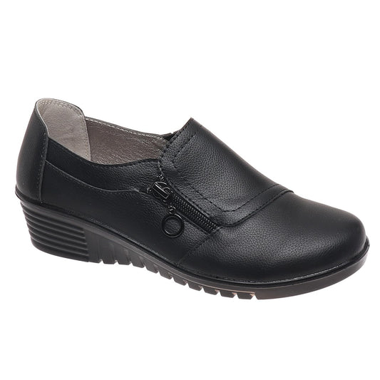Pierre Dumas Footwear Women's Karen-40 Slip-On Loafers, Cushioned Insoles, 1.75 Inch Wedge