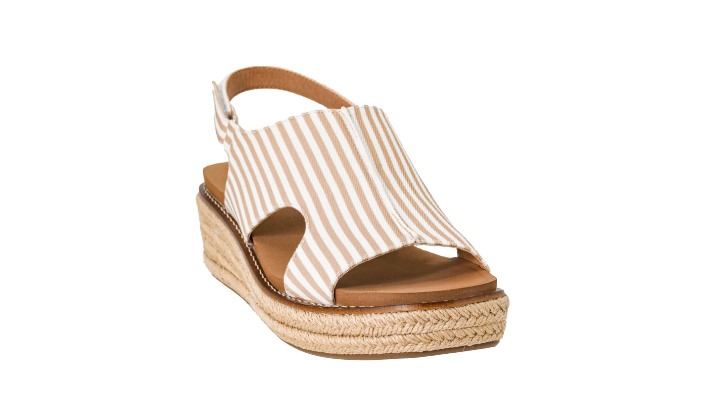 Corkys Footwear Women's Ready Or Not Wedge Sandals with 2-Inch Heel - Comfort-Enhancing EVA Insoles, Hook and Loop Closure, and Stylish Jute Wrapped Bottom Design
