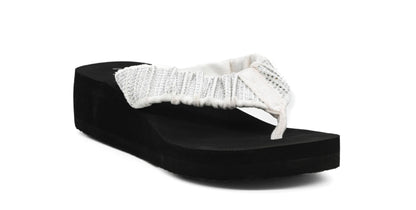 Corkys Footwear Women's Bauble 1 inch Wedge Flip Flops Size 10