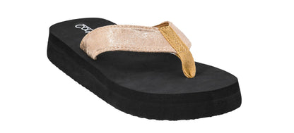 Corkys Footwear Womens Overboard Thong Flip Flops - Featuring A Comfortable and Cushioned EVA Insole and A Vegan Leather Thong Strap with Western Stitching