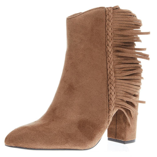 Corkys Footwear Women's Westbound Camel Faux Suede Bootie