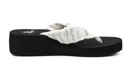 Corkys Footwear Women's Bauble 1 inch Wedge Flip Flops Size 10