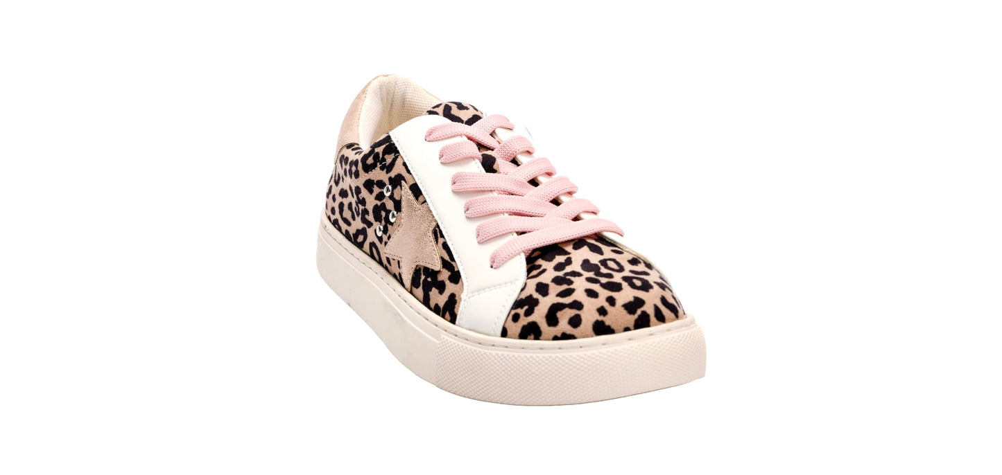 Corkys Footwear Women's Supernova Lace-Up Glitter Star Sneakers