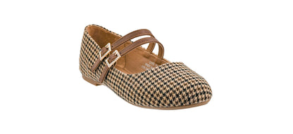 Corkys Footwear Hey Girl Women's Own It Ballet Flats, With Two Dainty Straps, Two Rhinestone Adjustable Buckles, And Lightly Cushioned Insoles For All Day Wear