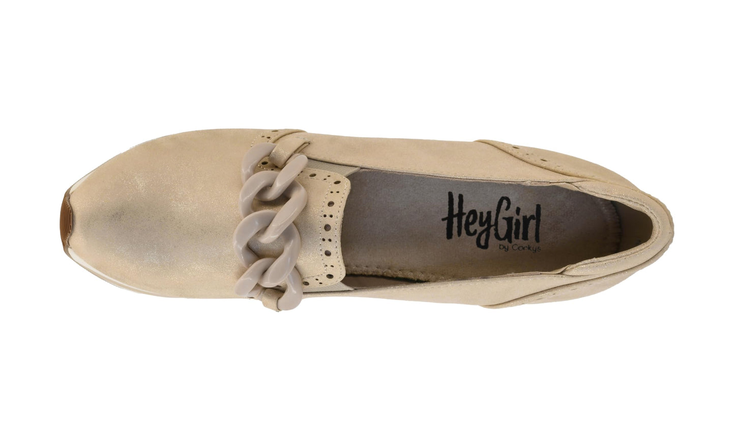 Corkys Footwear So What Slip-On 1.75-inch Platform Sneakers, Cushioned Insoles, Chunky Chain Detail, Comfortable, Stylish, Trendy Footwear