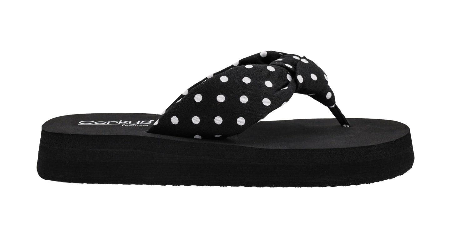 Corkys Footwear Women's You Go Girl Thong Strap Flip Flops – Featuring A Chic Knot Detail, 1.25-Inch Heel, and an EVA Cushioned insole for All-Day Wear