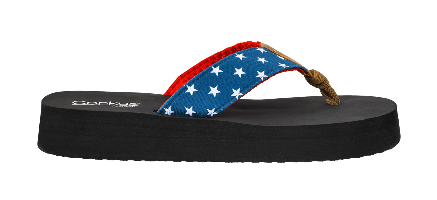 Corkys Footwear Women’s Liberty Flip Flop – Cushioned EVA Sandal with a 1.25-Inch Heel, Soft Thong Straps, Lightweight Comfort, and Effortlessly Stylish Design