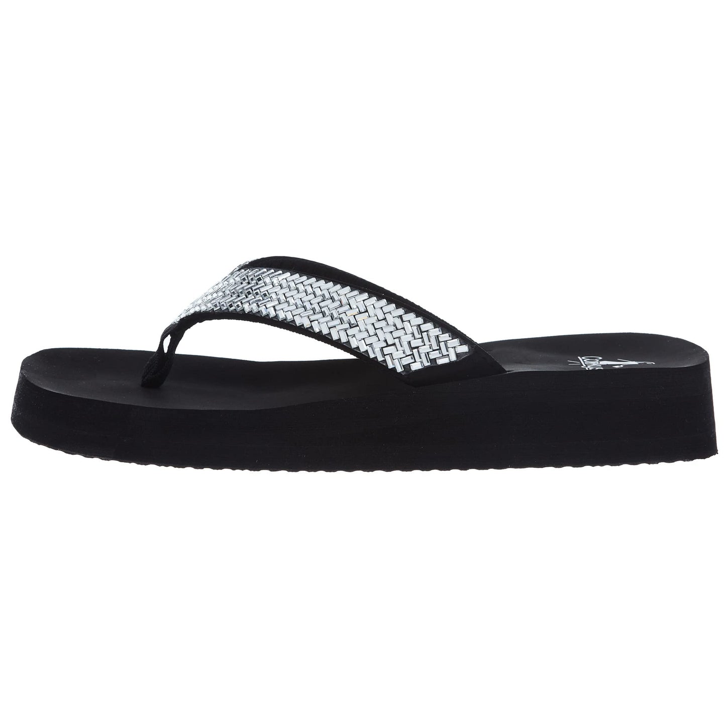 Corkys Footwear Women's Corky Donna Clear Jewels Clear Flip Flops 7 B