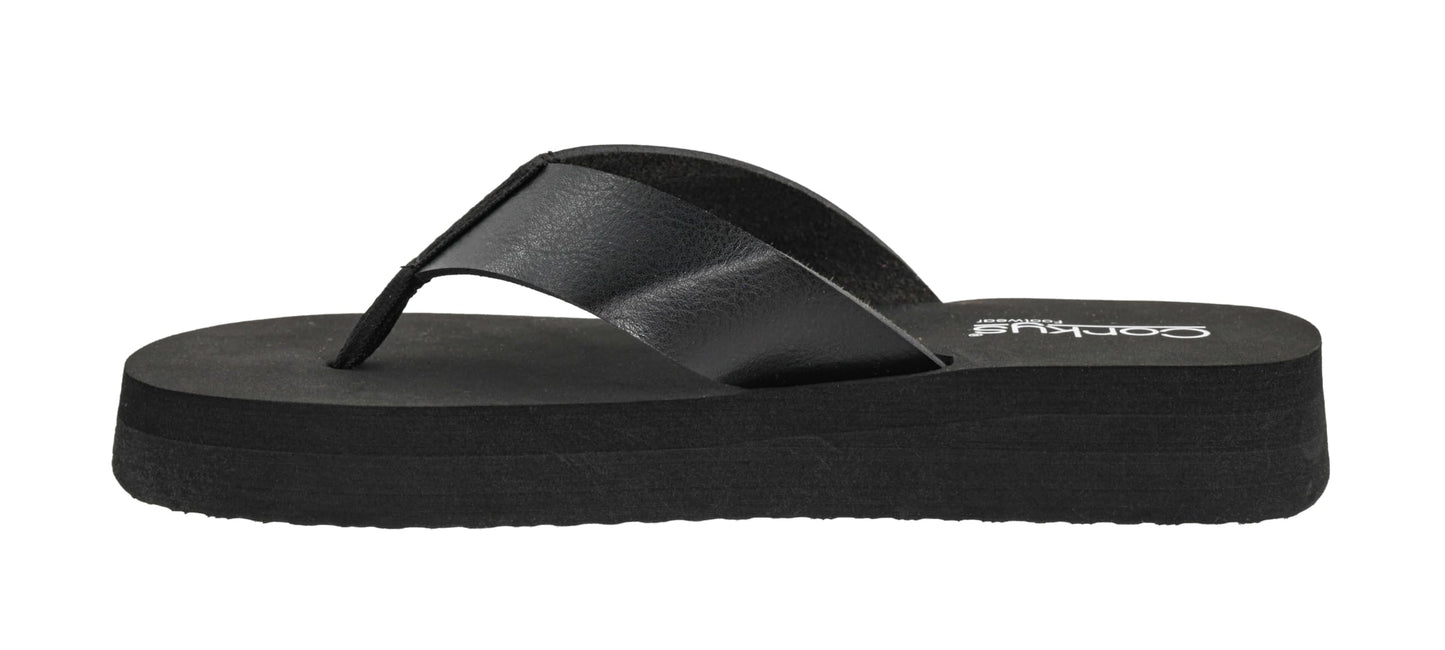 Corkys Footwear Women's Just Add Water Flip Flops - Featuring A Comfortable and Cushioned EVA Insole, A Vegan Leather Thong Strap - Casual And Comfortable