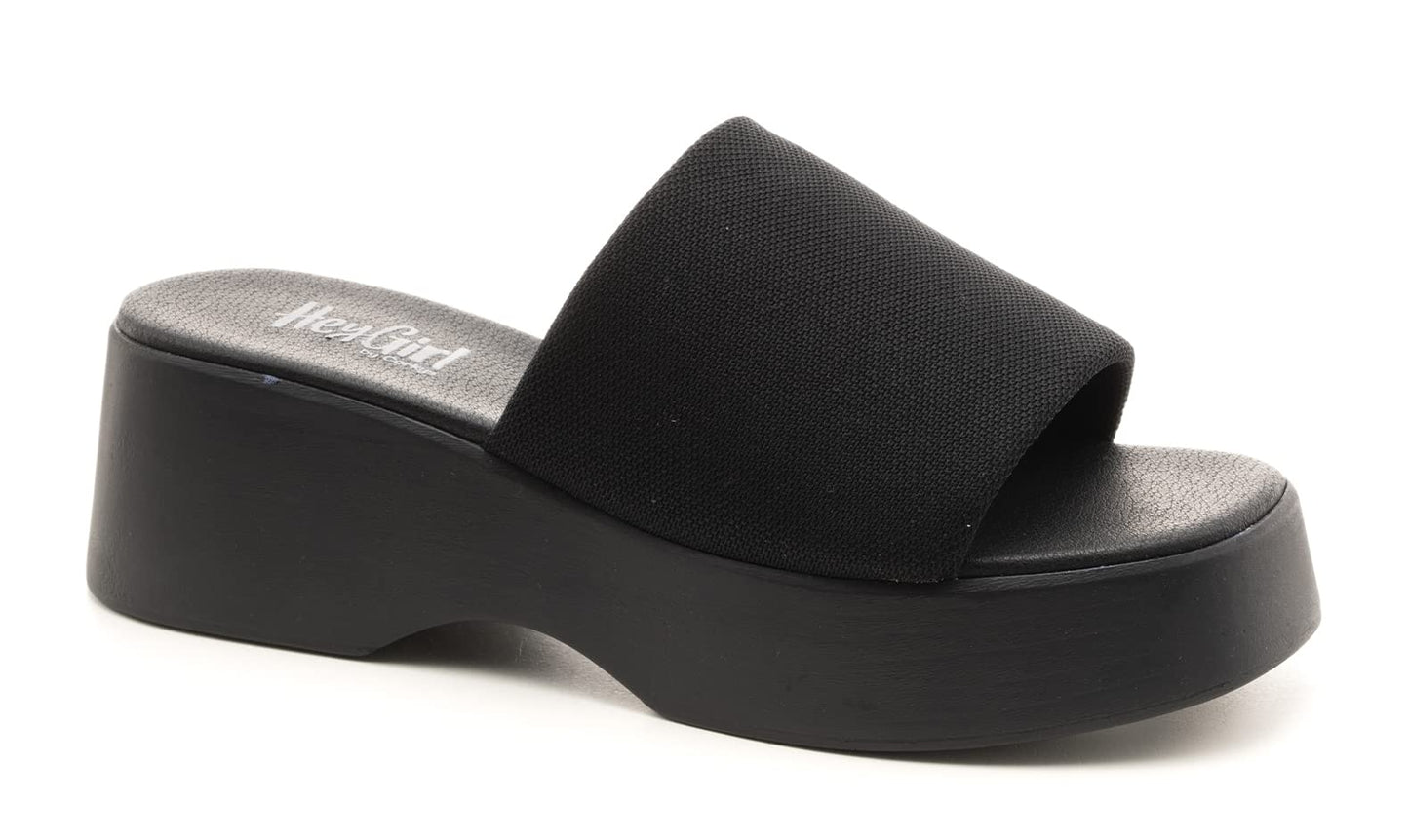 Corkys Footwear Women's Totally Wedge Sandal, Black