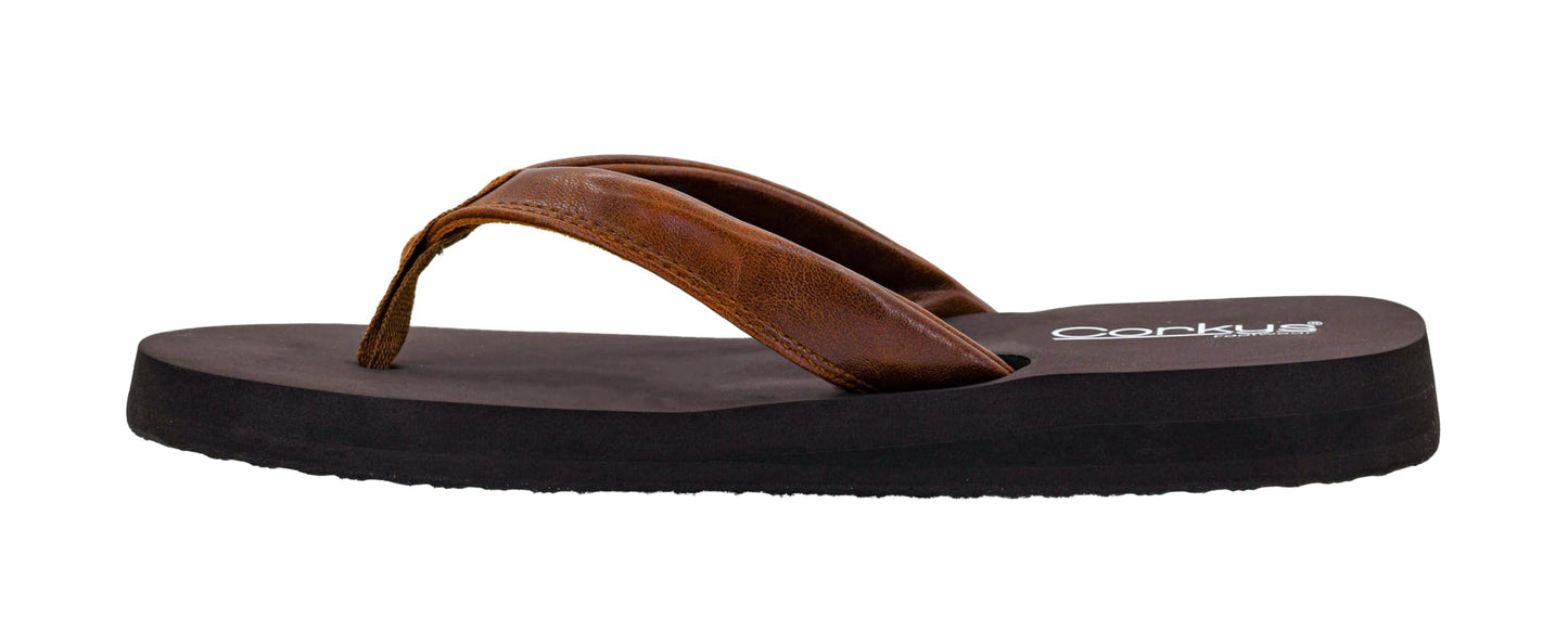 Corkys Footwear Womens Summer Plans Flip Flops - Featuring a Comfortable EVA Insole, A Traction Outsole, and Soft Faux Leather Straps - Comfortable and Lightweight