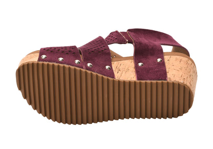 Corkys Footwear Womens Guilty Pleasure Wedges - Featuring a 2.5-Inch Heel, Corkys Signature Soft Cushion EVA Insoles, And A Strappy and Breathable Upper