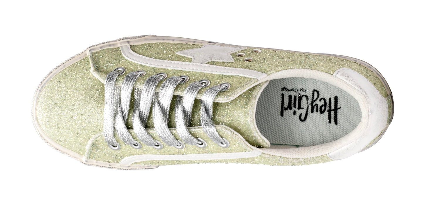 Corkys Footwear Hey Girl Womens Big Dipper Fashion Sneakers - Featuring a Star Patch on The Side with Stud Embellishments, Comfortable Insoles, and A Lace-up Design