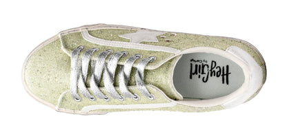 Corkys Footwear Hey Girl Womens Big Dipper Fashion Sneakers - Featuring a Star Patch on The Side with Stud Embellishments, Comfortable Insoles, and A Lace-up Design