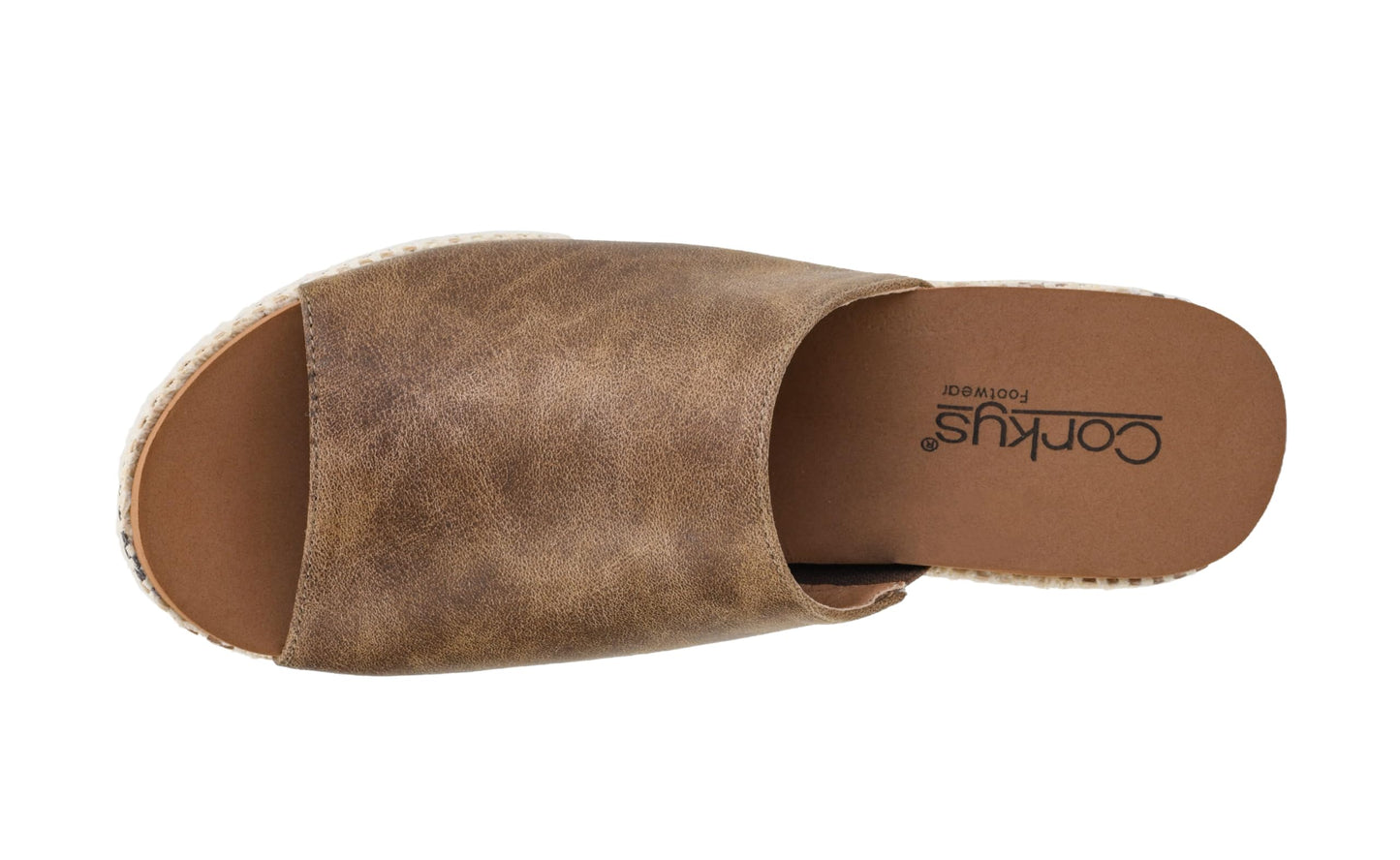 Corkys Footwear Totally Buggin Heeled Sandal - With A 3.25-Inch heel And 1-Inch platform, Chunky Heel, Slip-on Comfort, EVA Insole, and a Stylish Raffia Outsole