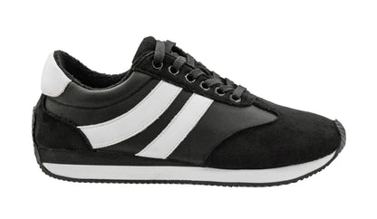 Corkys Footwear Hey Girl Jet Lag Fashion Sneaker – Stylish Lace-Up Shoe with A Soft Plush Insole for All-Day Comfort, Subtle Platform, and Side Stripes
