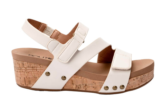 Corkys Footwear Women's Rain Check 2" Wedge Ivory Size 09