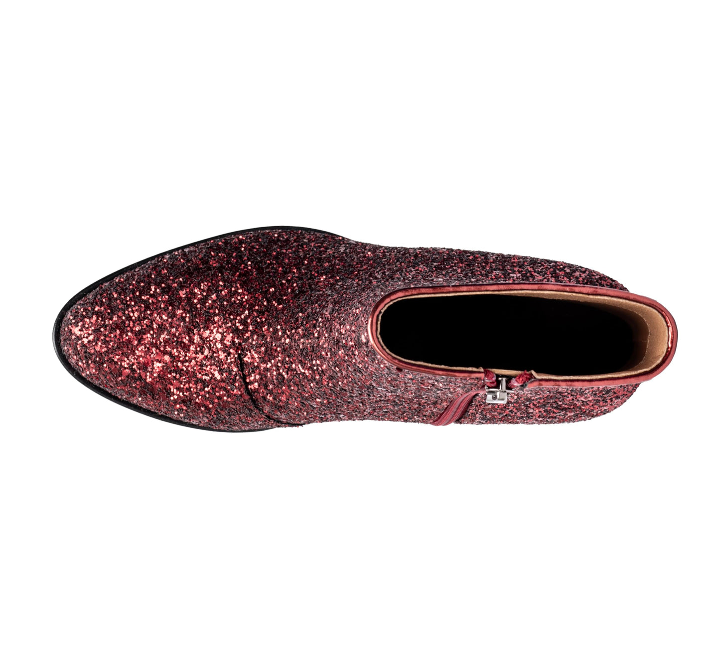 Corkys Footwear Women's Glitter Razzle Dazzle Ankle Bootie Burgundy Glitter Size 09