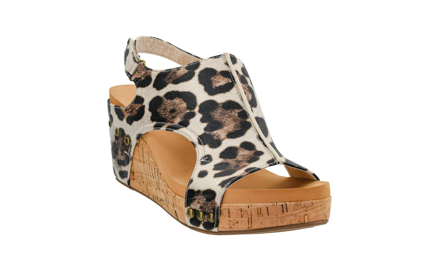 Corkys Footwear Women's Carley Wedges, Featuring Corkys EVA Foam Cushioned Insoles, A 2.5 Inch Heel, Lightweight For All Day Wear, And Hook And Loop Closure
