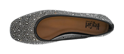 Corkys Footwear Hey Girl It's A Vibe Slip-on Ballerina Flat - Rhinestone Mesh Body, Closed Toe, Breathable and Lightweight Elegance, Comfortable and Lightly Cushioned Insoles