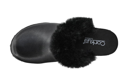 Corkys Footwear Just Fur Fun 1.75-Inch Wedge Mules, Slip-On, Memory Foam Insoles, Faux Fur Lining, Chic, Comfortable, Elegant Fall Footwear