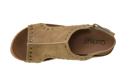 Corkys Footwear Women's Carley Wedges, Featuring Corkys EVA Foam Cushioned Insoles, A 2.5 Inch Heel, Lightweight For All Day Wear, And Hook And Loop Closure