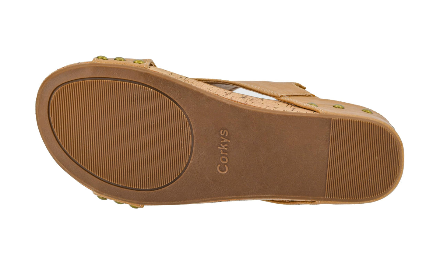 Corkys Footwear Volta Wedge - Chic Elegance Meets All-Year Comfort with a 2-Inch Cork Heel and Marshmallow Insole for Stylish Everyday Wear and All-Day Comfort