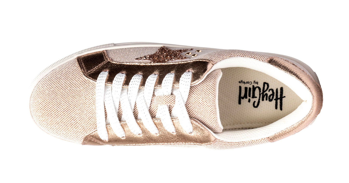 Corkys Footwear Women's Supernova Lace-Up Glitter Star Sneakers