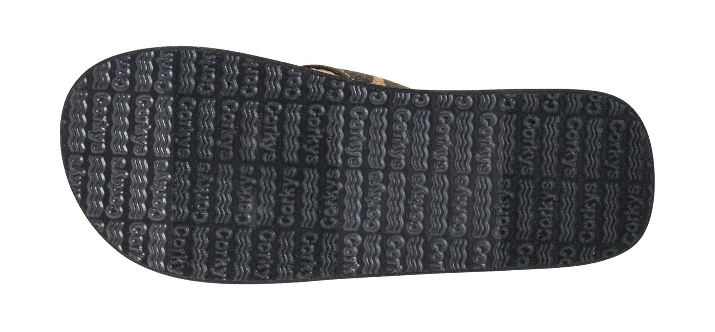 Corkys Footwear Womens Overboard Thong Flip Flops - Featuring A Comfortable and Cushioned EVA Insole and A Vegan Leather Thong Strap with Western Stitching