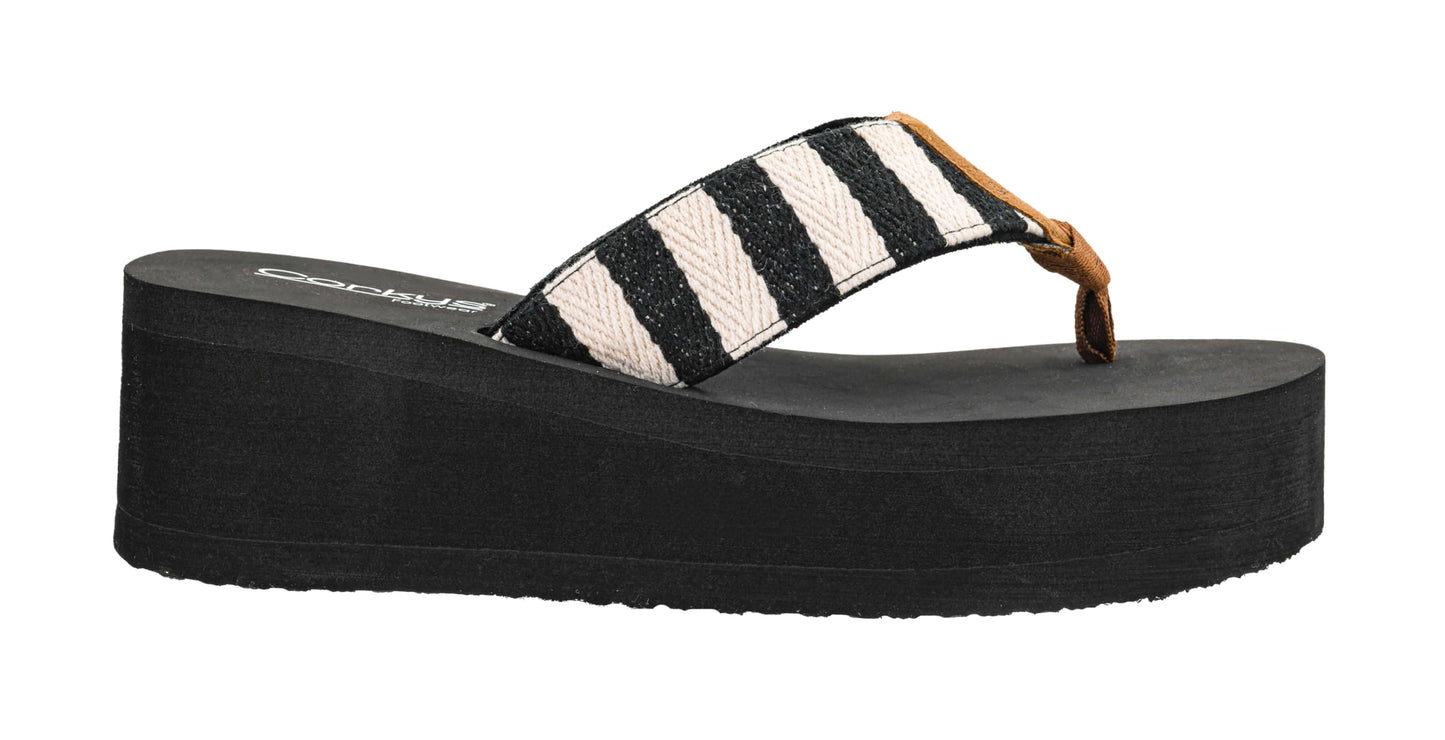 Corkys Footwear Women's Take A Dip Flip Flops - Featuring a Stylish V-Strap Design and a 2.5-Inch Platform, Blending Casual Elegance with Ultimate Comfort
