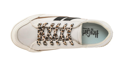 Corkys Footwear Hey Girl Womens Thats Her Fashion Sneaker - Featuring Two Stripes on The Side, Cushioned Insoles for All Day Wear, and A Lace-Up Design