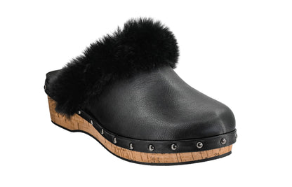 Corkys Footwear Just Fur Fun 1.75-Inch Wedge Mules, Slip-On, Memory Foam Insoles, Faux Fur Lining, Chic, Comfortable, Elegant Fall Footwear