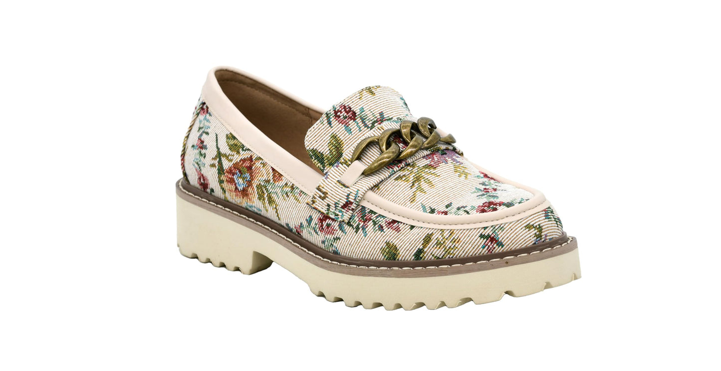 Corkys Footwear Hey Girl Women's Literally Heeled Loafer - Featuring a 1.5 Chunky Heel, A Chunky Chain Across The Upper, and A Lightly Cushioned EVA Insole for All Day Wear