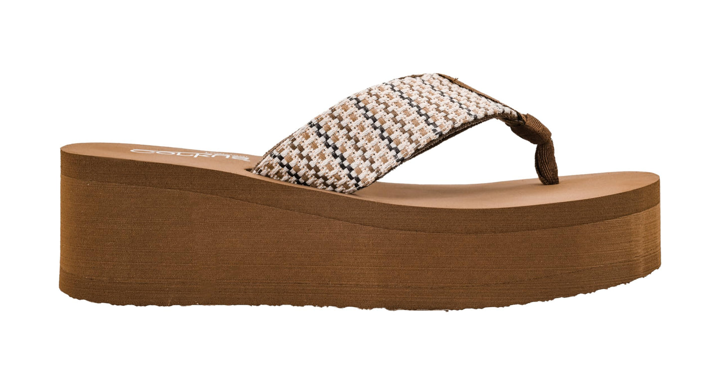 Corkys Footwear Women's Take A Dip Flip Flops - Featuring a Stylish V-Strap Design and a 2.5-Inch Platform, Blending Casual Elegance with Ultimate Comfort