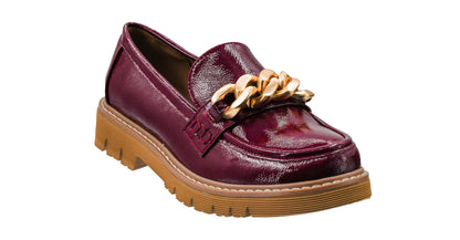 Corkys Footwear Women's Not Literally Slip-On Loafer, with A Chunky Heel and Lug Sole, Cushioned Insoles for All Day Wear, and A Chunky Chain Detail Across The Upper