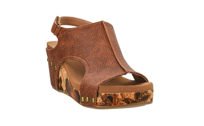 Corkys Footwear Women's Carley Wedges, Featuring Corkys EVA Foam Cushioned Insoles, A 2.5 Inch Heel, Lightweight For All Day Wear, And Hook And Loop Closure
