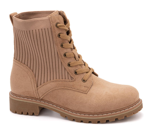 Corkys Footwear Women's Creep It Real Camel Faux Suede Boots