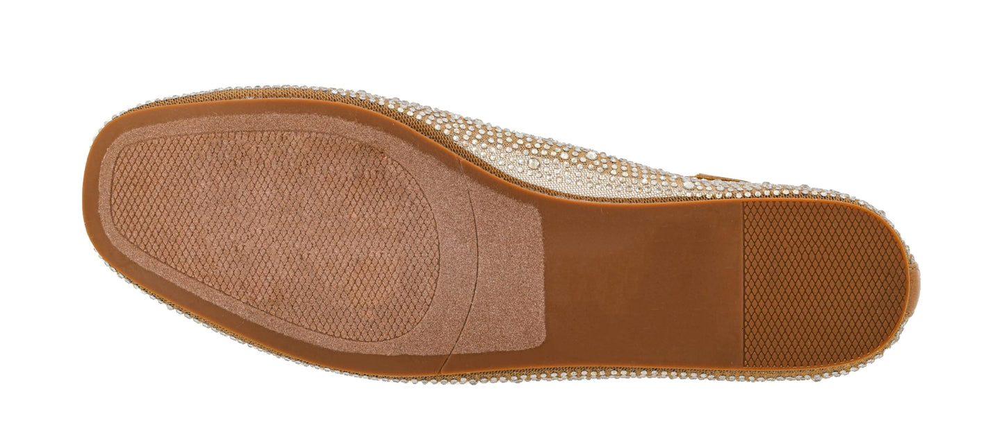 Corkys Footwear Hey Girl It's A Vibe Slip-on Ballerina Flat - Rhinestone Mesh Body, Closed Toe, Breathable and Lightweight Elegance, Comfortable and Lightly Cushioned Insoles