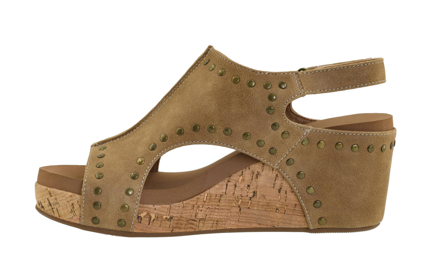 Corkys Footwear Women's Carley Wedges, Featuring Corkys EVA Foam Cushioned Insoles, A 2.5 Inch Heel, Lightweight For All Day Wear, And Hook And Loop Closure