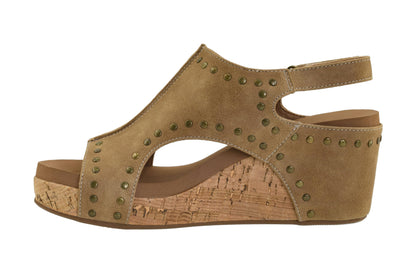 Corkys Footwear Women's Carley Wedges, Featuring Corkys EVA Foam Cushioned Insoles, A 2.5 Inch Heel, Lightweight For All Day Wear, And Hook And Loop Closure
