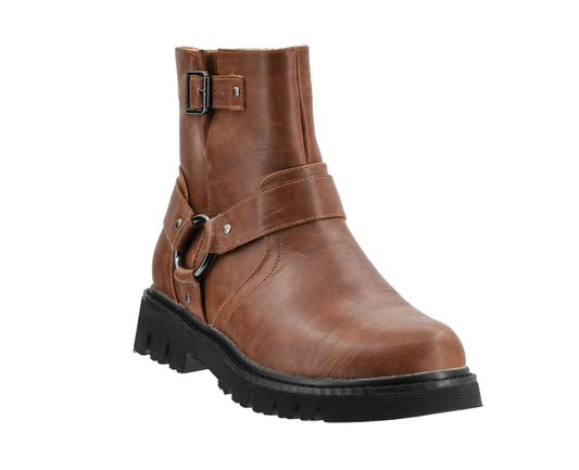 Corkys Footwear Women's Pick Of The Patch Boots - Featuring a 1.25-Inch Heel, Straps Around the Ankle with an 'O' Ring, an Adjustable Buckle, and Comfortable Insoles