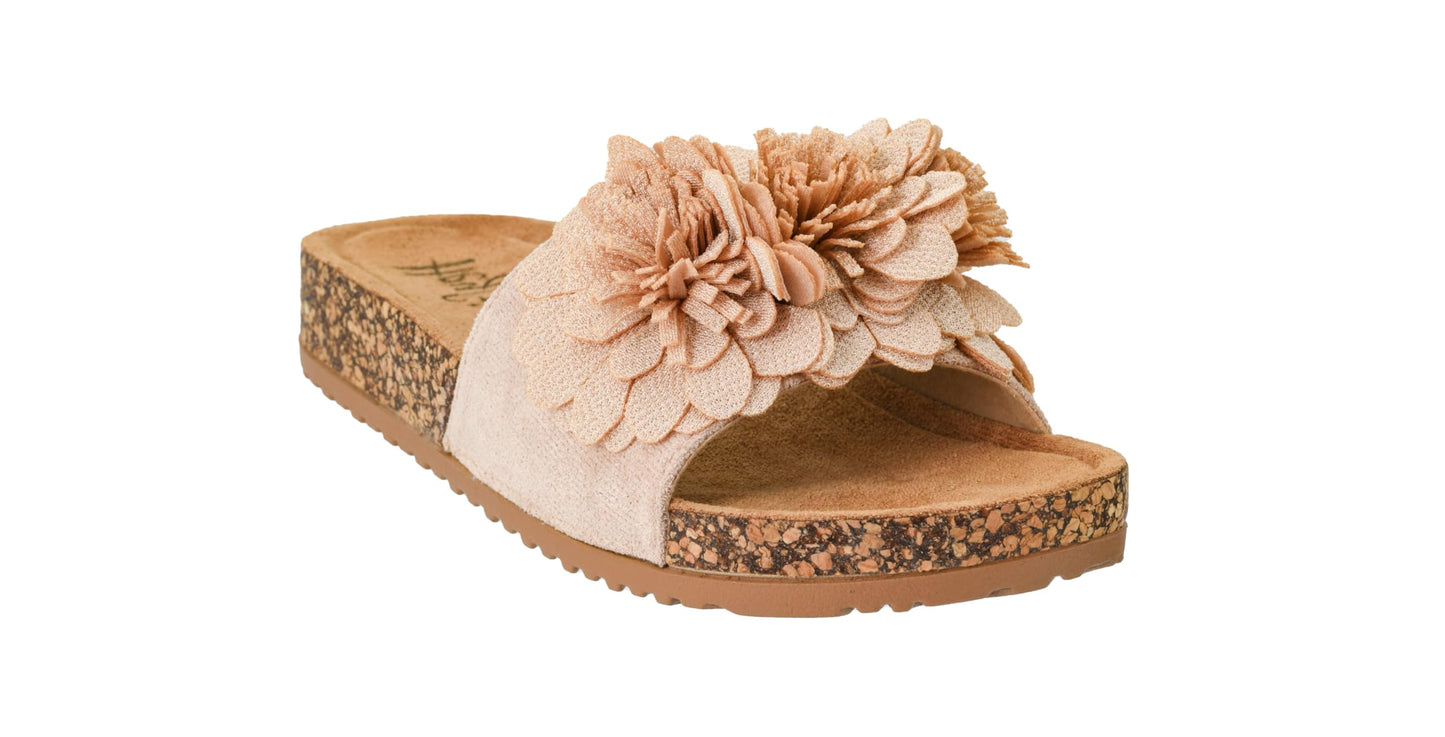 Corkys Footwear Hey Girl Wild Child Sandal - Featuring A Single Strap With 3D Flowers, All-Day Comfort, And A Trendy, Stylish Design for Every Occasion